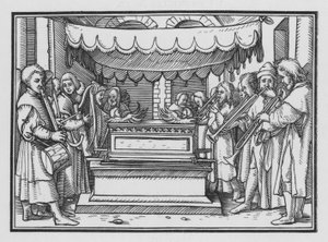 David bestimmt eine Gruppe von Sängern und Musikern, um den Herrn zu preisen, 1 Chroniken XVI, 4