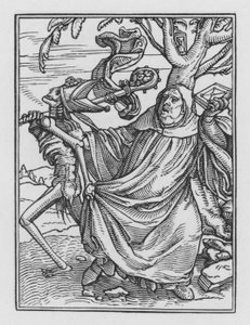 Holbeins Totentanz: Der Abt von Hans after Holbein the Younger