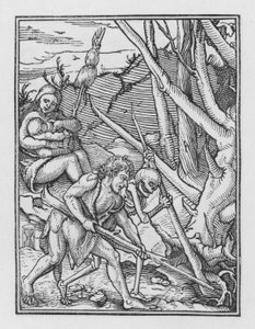Holbeins Totentanz: Die Folgen des Falls von Hans after Holbein the Younger