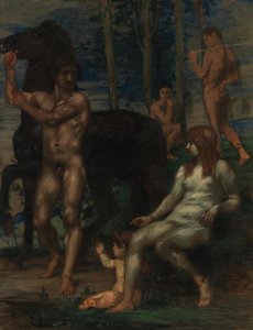 Pferdeführer und Nymphe von Hans von Marées