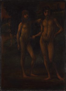Jünglinge in einer Landschaft („Zwei Jünglinge“) von Hans von Marées