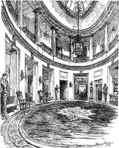 Eingangshalle des RAC-Clubhauses, Pall Mall, London, 1946 von Hanslip Fletcher