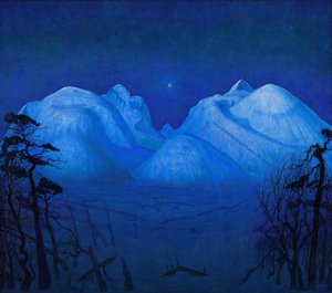 Winternacht in den Bergen