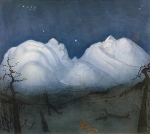 Winternacht in den Bergen