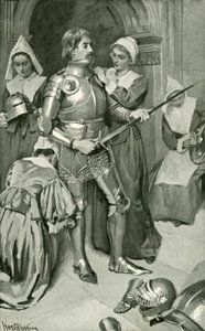 Christian in Rüstung gekleidet