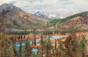 Der Bow River bei Banff von Harold Copping