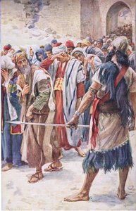 Die Gefangenen von Babylon, Illustration aus Bilder, die lehren Die Kronenserie, 1920 von Harold Copping