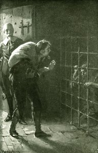 Der Mann im eisernen Käfig (Lithografie)