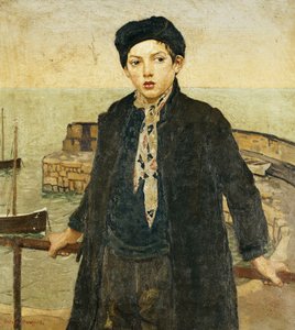 Junge am Hafen