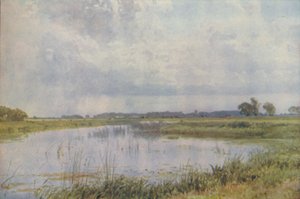 Ein Fluss in einer Ebene, 1910 von Harold Sutton Palmer