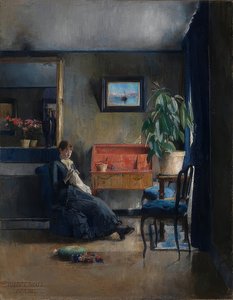 Blaues Interieur
