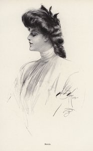 Porträt einer Frau namens Marcia von Harrison Fisher