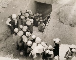 Schließen des Grabes von Tutanchamun, Tal der Könige, Februar 1923