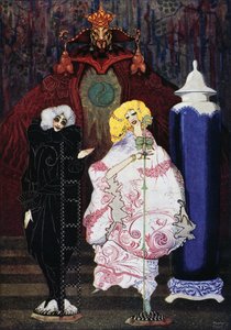 Die Schäferin und der Schornsteinfeger, Märchen von Hans Christian Andersen (1805-1875), Illustration von Harry Clarke (1890-1931) von Harry Clarke