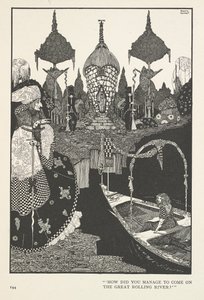 Die Schneekönigin. Wie hast du es geschafft, auf den großen rollenden Fluss zu kommen? von Harry Clarke
