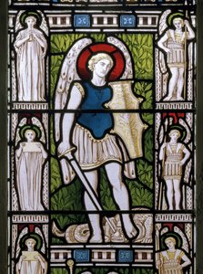 Minley, St. Andrew, James Powell & Sons, Harry Ellis Wooldridge, Erzengel Michael, 1870
