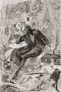 David Copperfield. Illustration von Harry Furniss für den Charles Dickens Roman David Copperfield, aus der Testimonial Edition, veröffentlicht 1910. von Harry Furniss