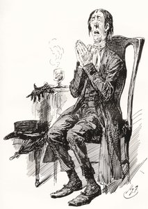 Stiggins. Illustration von Harry Furniss für den Charles Dickens Roman Die Pickwickier, aus der Testimonial Edition, veröffentlicht 1910