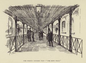 Der berühmte überdachte Weg, The Rope Walk von Harry Furniss