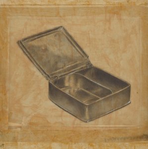 Zinnbox mit zwei Fächern