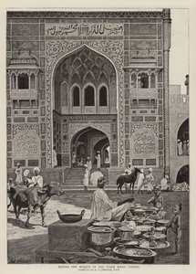 Vor der Moschee des Wazir Khan, Lahore