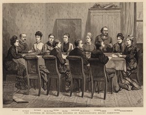 Die Not in Irland, das Hilfskomitee der Herzogin von Marlborough von Harry Hamilton Johnston