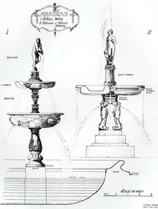 Brunnen, Wilton House, Wiltshire und Victoria and Albert Museum, London
