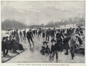 Winter im Central Park, Schlittschuhlaufen auf dem See der Zweiundsiebzigsten Straße