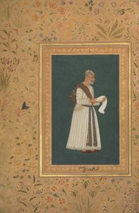 Porträt von Mulla Muhammad Khan Vali von Bijapur, Folio aus dem Shah Jahan Album, recto: ca. 1620 von Hashim