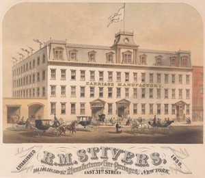 R. M. Stivers, Hersteller von feinen Kutschen, 146-152 East 31st Street, New York, 1872-73