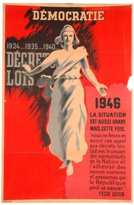 Französisches pro-demokratisches Poster, 1946 von Havas