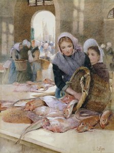 Frauen auf dem Fischmarkt, Boulogne