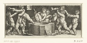 Fries mit Kindern bei einer Quelle von Heinrich Aldegrever