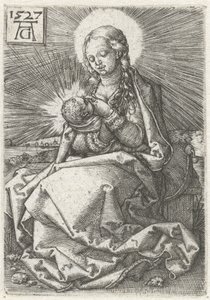 Madonna mit Kind an der Brust