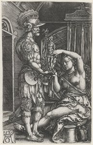 Medea gibt Jason eine Statue