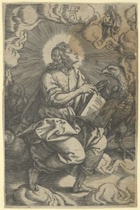 Heiliger Johannes, aus Die vier Evangelisten, 1539 von Heinrich Aldegrever