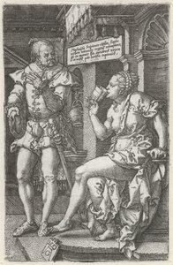 Sophonisba trinkt Gift von Heinrich Aldegrever