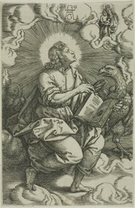 St. Johannes, aus Die vier Evangelisten von Heinrich Aldegrever