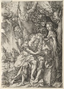 Die Geschichte von Lot: Lot mit seinen Töchtern, 1555