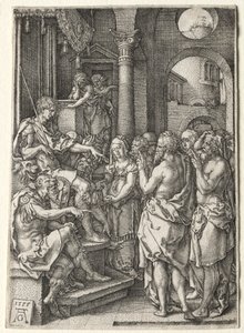 Die Geschichte von Susanna: Susanna des Ehebruchs beschuldigt von Heinrich Aldegrever
