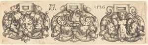 Drei Gürtel Schnallen nebeneinander, 1536
