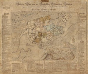 Berghaus Plan von Potsdam von Heinrich Berghaus