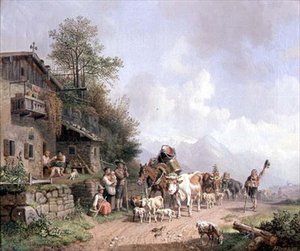 Rückkehr der Herde von Heinrich Burkel