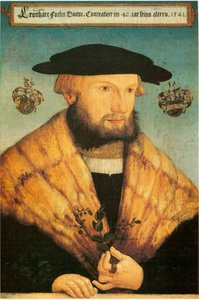 Porträt von Leonhart Fuchs (1501-1566) von Heinrich Füllmaurer