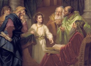 Plakette, die Christus im Tempel darstellt, spätes 19. - frühes 20. Jahrhundert