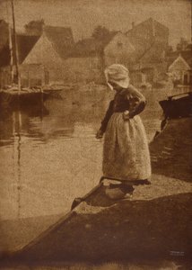 Niederländisches Mädchen in Landschaft