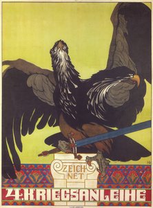 Zeichnen Sie das vierte Kriegsdarlehen von Heinrich Lefler