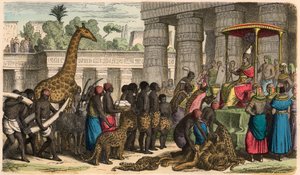 Altes Ägypten: Äthiopier bringen ihre Tribute vor den Pharao von Heinrich Leutemann