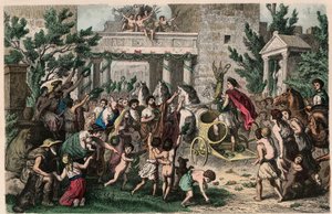 Antikes Griechenland: Empfang des olympischen Champions in seiner Heimatstadt, 1866
