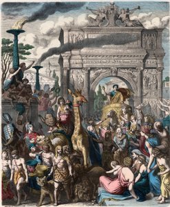 Antikes Rom: Ein Triumphzug im römischen Forum von Heinrich Leutemann